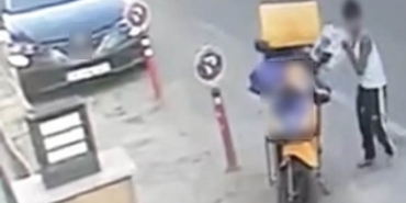 Kuryenin motosikletteki siparişleri böyle çalındı