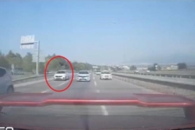 Makas atıp trafiği böyle tehlikeye soktu