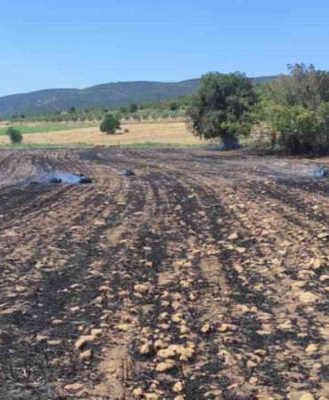 Medetli köyünde anız yangınına sebep olan kişi gözaltına alındı