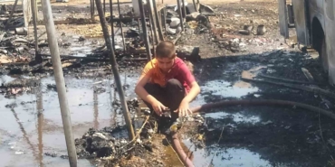 Mevsimlik işçilerin kaldığı çadırlarda yangın çıktı