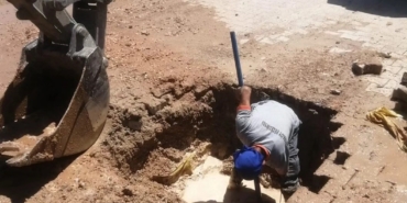 Oluşan su patlaklarına ekipler kısa sürede müdahale etti