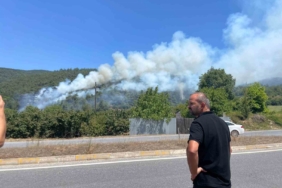 Ormanlık alanda çıkan yangın için ekipler seferber oldu