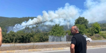 Ormanlık alanda çıkan yangın için ekipler seferber oldu