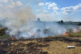Otluk alanda çıkan yangını söndürmek için ekipler seferber oldu