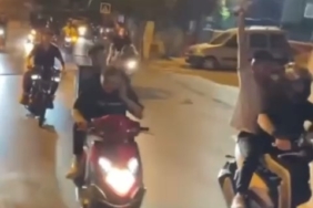 Pendik’te asker eğlencesi konvoyunda havaya rastgele ateş açıldı, o anlar kamerada