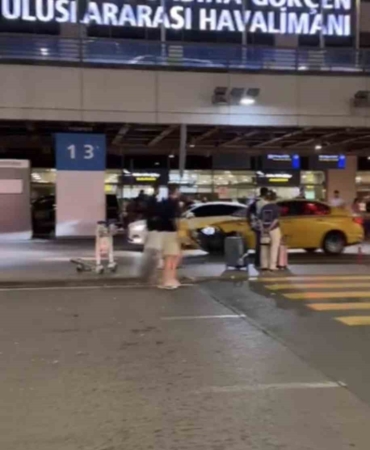 Sabiha Gökçen’de taksi terörü: Önüne gelen her şeye çarptı