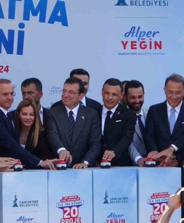 Sancaktepe’de ’İlk 100 Günde 20 Proje’ kapsamında toplu temel atma töreni düzenlendi