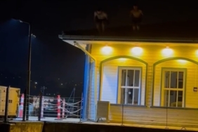 Serinlemek isteyen gençlerin tehlikeli oyunu kamerada