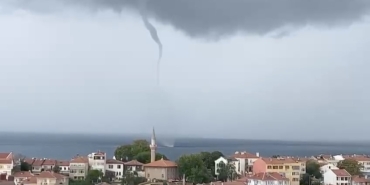 Şile’de oluşan hortum kamerada