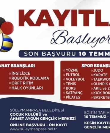 Süleymanpaşa Belediyesi 2024 Yaz Okulu başvuruları başladı