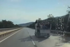 Tehlikeli yolculuk kamerada