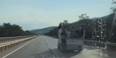 Tehlikeli yolculuk kamerada