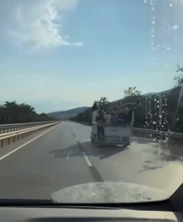 Tehlikeli yolculuk kamerada