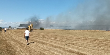 Tekirdağ’da anız yangını