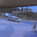 Tekirdağ’da dönel kavşaktaki kaza kamerada