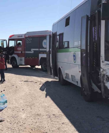 Tekirdağ’da yolcu minibüsü otomobille çarpıştı: 4 yaralı