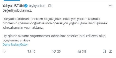 THY’de 84 sefer iptal edildi