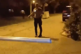 Tornavidayla banklara zarar veren gençler, GBT yapmak isteyen bekçilere güçlük çıkardı