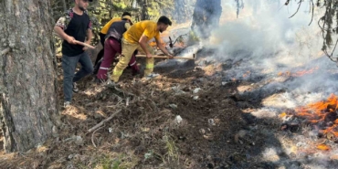 Uludağ’ın eteklerinde korkutan yangın
