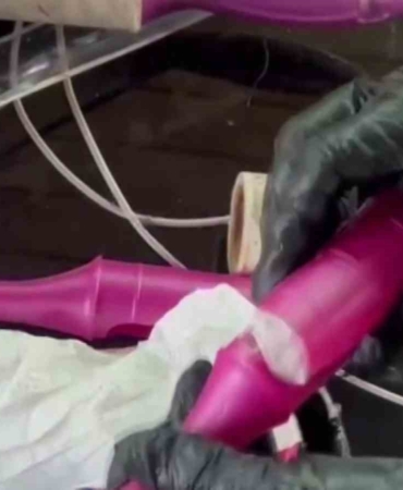 Uyuşturucuyu tüy toplama aparatının içerisine gizlemişler