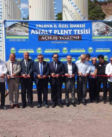 Yalova’da asfalt plenti tesisi törenle açıldı