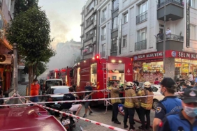 Zeytinburnu’nda bir çanta imalathanesinde yangın