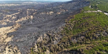 700 hektarlık alanın etkilendiği Tarihi Alan’daki yangın sonrası bölgede soğutma çalışmaları devam ediyor