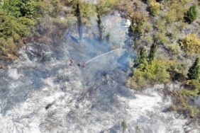 Ağaçlık ve çalılık alanda geniş çaplı yangın: Ekipler söndürmek için seferber oldu