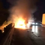 Arıza yapan araç bomba gibi patladı