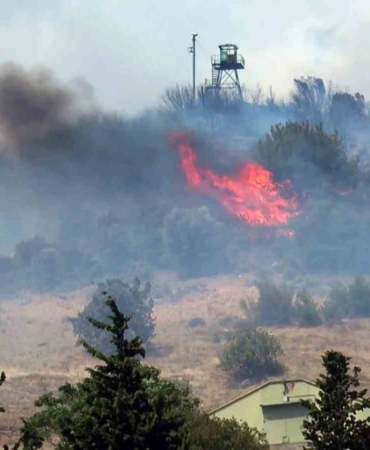 Askeri kışla içerisinde çıkan yangına 71 personel müdahale etti