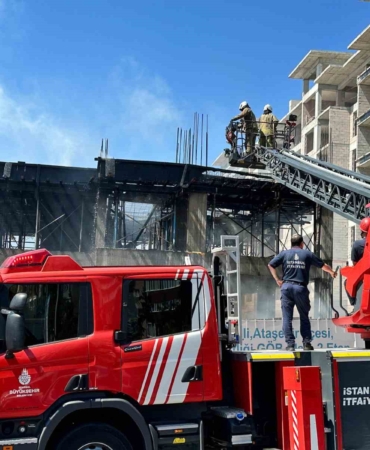 Ataşehir’de inşaatta yangın paniği