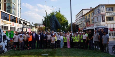Atatürk heykeli ve refüj düzenlemesiyle Bilecik’in vitrini güzelleşti