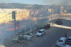 Ayvacık’ta otluk alanda çıkan yangın korkuttu