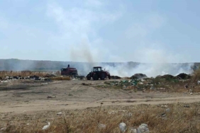 Babaeski’de çöplük alanda yangın