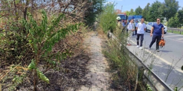 Bakırköy’de E5 kenarında korkutan yangın