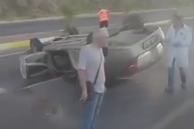 Balıkesir’de otomobil takla attı: 1 ölü, 4 yaralı