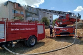 Bandırma’da ocakta unutulan tencere yangına sebep oldu