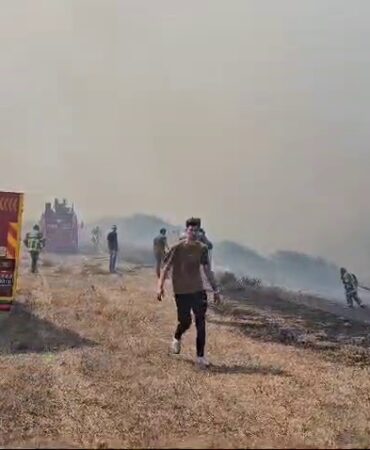 Bandırma’da otluk alanda yangın çıktı