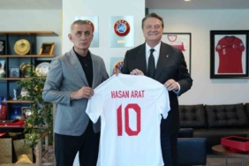 Beşiktaş Başkanı Hasan Arat, TFF Başkanı Hacıosmanoğlu’nu ziyaret etti