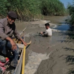 Bir damla su için boğazlarına kadar çamura giriyorlar