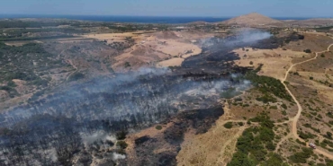 Bozcaada’daki orman yangını kontrol altına alındı