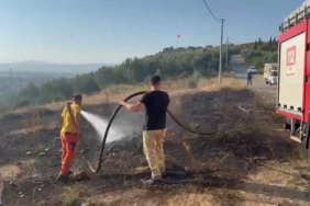 Bursa’da çıkan yangın ormanlık alana sıçramadan söndürüldü