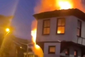 Bursa’da geceyi aydınlatan yangın