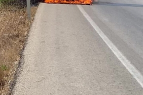 Bursa’da otomobil alevlere teslim oldu