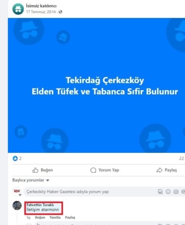Cinayetin silahını ilanla aramış: Cinayet önceden geliyorum demiş