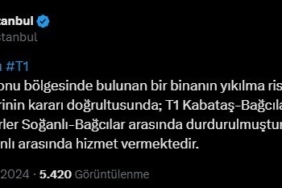 Çökme riskli bina nedeniyle durdurulan tramvay seferlerinde İBB, tramvayı bina önünde son durak yaptı