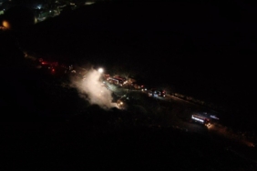 Çöp bertaraf tesisinde çıkan yangın büyümeden söndürüldü