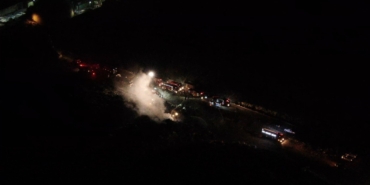 Çöp bertaraf tesisinde çıkan yangın büyümeden söndürüldü