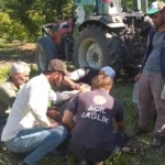 D-140’da otomobil ile traktör çarpıştı: 2 yaralı