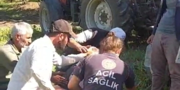 D-140’da otomobil ile traktör çarpıştı: 2 yaralı